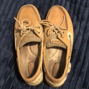 Slightly worn Sperrys